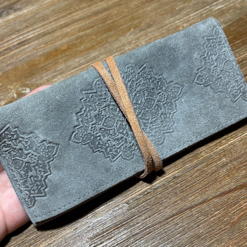 Handmade suede wallet